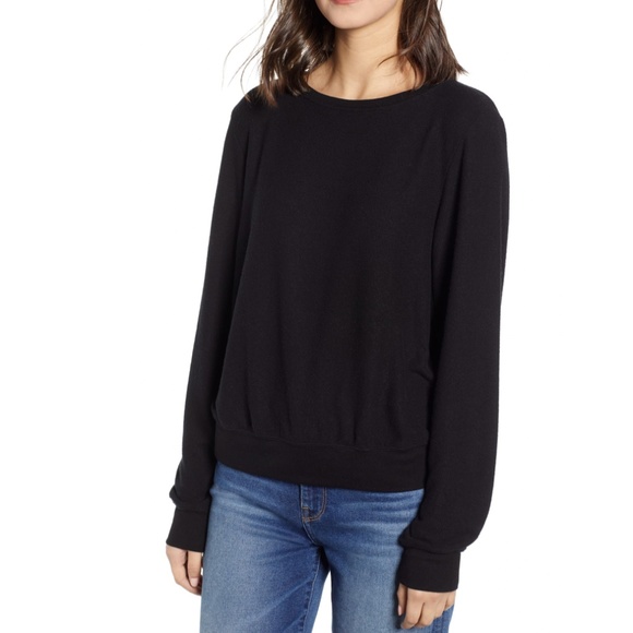 Wildfox Sweaters - WILDFOX Jet Black Baggy Beach Jumper Pullover (L)
